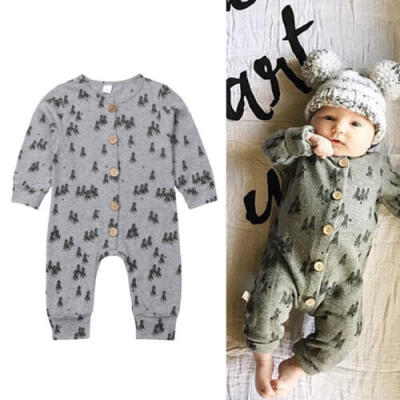 

Pine Trees Baby Kids Boys Girls Infant Romper Jumpsuit Bodysuit Clothes Outfits