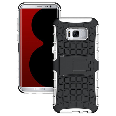 

Fivice Samsung S8 Plus Case TPU anti-fall tire pattern back clip bracket phone case
