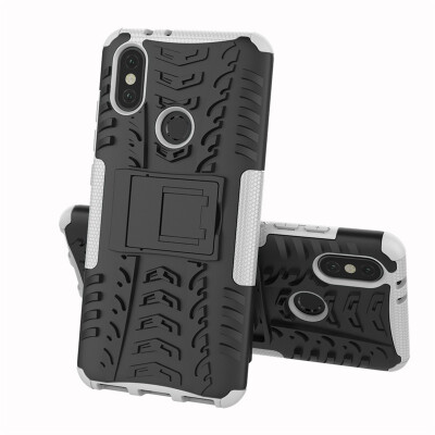 

Fivice Xiaomi MI 6XA2 Case TPU anti-fall tire pattern back clip bracket phone case