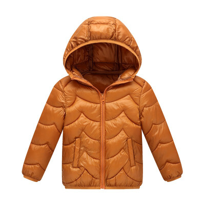 

2018 Winter outwear Girls Waves Quilted Lightweight Jacket for Boys Colors Hooded toddler Autumn Cotton Padded Coats 3 4 5 6 years