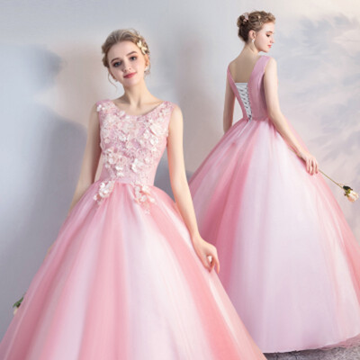 

Quinceanera Dresses 2018 New Luxury Prom Party Short Sleeve Off The Shoulder Colorful Ball Gown Evening Dress