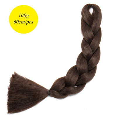 

60CM Hair Braid Braiding Hair Extension Two Ombre Synthetic Crochet One Piece 100g Heat-Resistant