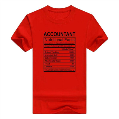 

Accountant Gifts Accountant Nutritional Facts Young Mens T-Shirt