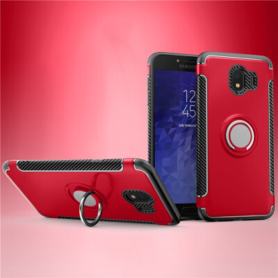 

Fecoprior Back Cover For Samsung Galaxy J4 2018 Case Car Holder Stand Hard PC Silicon Ring Suction Bracket Celulars