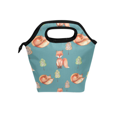

Lunch Bag Tote Bag Tree Fox Travel Picnic Organizer Lunch Holder Handbags Lunch Bag Box