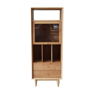 

Multifunctional wooden tall storage cabinet with many drawers