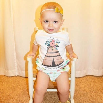 

2pcs Newborn Baby Girls Kids T-shirt TopsPants Leggings Outfit Clothes Set