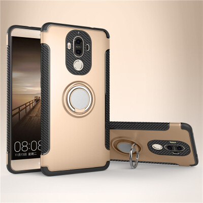 

Fecoprior Back Cover For Huawei Mate 9 Mate9 Case Car Holder Stand Hard PC Silicon Ring Suction Bracket Celulars