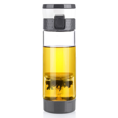 

Jingdong supermarket] green beads lvzhu 450ml controllable tea concentration high temperature anti-scalding anti-drop portable leakproof transparent office tea glass B663 brown