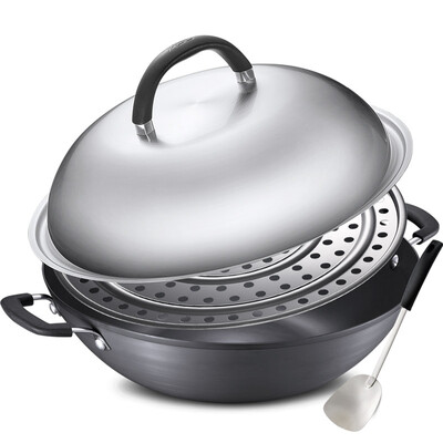 

[Супермаркеты] ASD 36CM Jingdong новые три поколения чугунной посуды не может ржаветь WT8536ELX здоровья непокрытой приготовления вок плита Универсального отправить шпатель