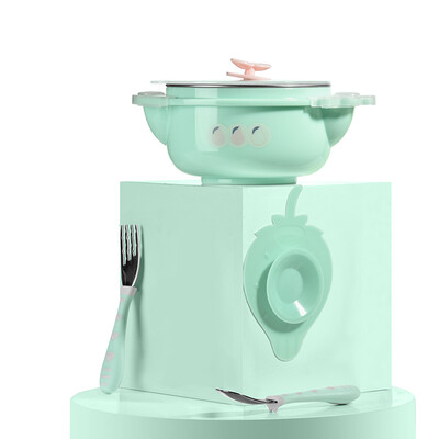 

Babycare childrens tableware complementary food bowl baby cutlery insulation bowl sucker bowl fork spoon 316 stainless steel cutlery set mint green 3 piece set 3860 strawberry