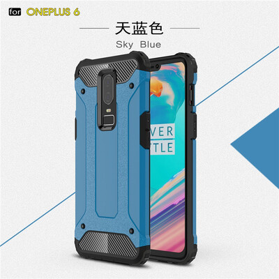 

Fivice Oneplus6 case Luxury Silicone Diamond Armor PC Hard Shell Phone Case