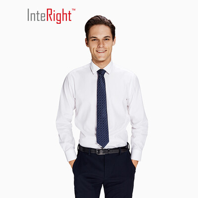 

INTERIGHT mens formal business tie mens work suit tie plaid Korean casual tie Navy