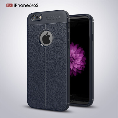 

Fivice iphone 6S case Luxury leather TPU silicone anti-fall soft shell phone case