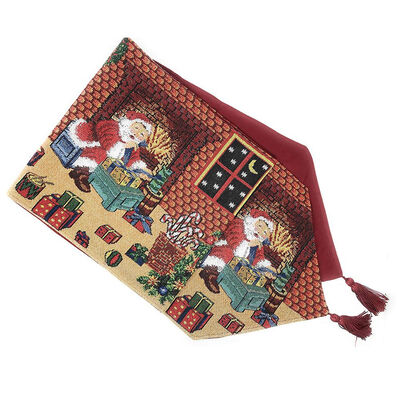 

UpperX Last Minute Christmas Preparations Tapestry Table Runners 13 X 72 inch Last Minute Preparations