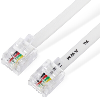 

Ferguson cabos F08312 telephone line finished 4-core four-core indoor plane extension cable extension line telephone cable four-core 2 meters
