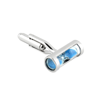 

Blue Hourglass Silver Mens Wedding Party Gift Shirt Cuff Links Cufflinks