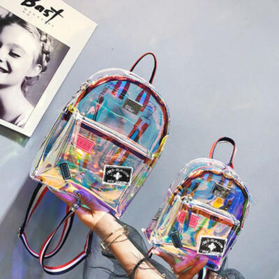 

New Fashion Girl Clear Transparent See Through PVC Mini Backpack School Book Bag