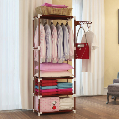 

Bingyou multifunctional coat rack floor hall hanger hanger storage rack floor reinforcement assembly fashion hanger bronze
