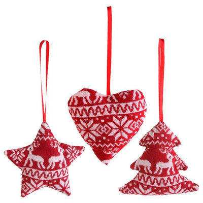 

UpperX Set of 3pcs Suspension Decoration Suspended for Christmas tree - Red