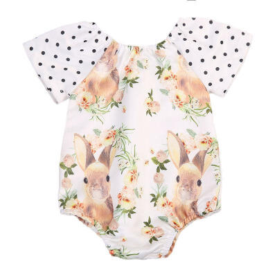 

UK Infant Baby Girls Bunny Romper Bodysuit Jumpsuit Outfits Sunsuit Clothes