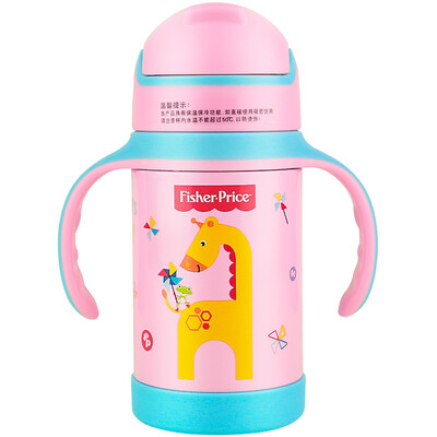 

United States Fisher baby sippy cup baby cartoon 316 insulation learning drinking cup gravity ball drinking kettle 280ML pink