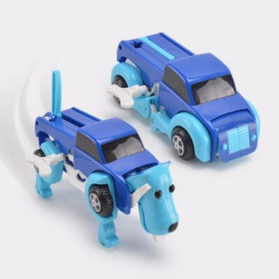 

Newly Dog Car Transformer Fun Novelty Clockwork Deformable Kids Toy Gift Hot