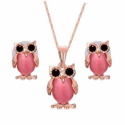 

Yoursfs Super Cute Owl Jewelry SetNecklace Earring SetSilver Color with AAA Qualtiy Austria Crystal Christmas Gift
