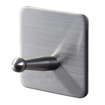

UpperX 4 PIECE Adhesive Hook Self-adhesive Towel Hook Adhesive Hook Without Drilling Kitchen Stainless Steel Brushed