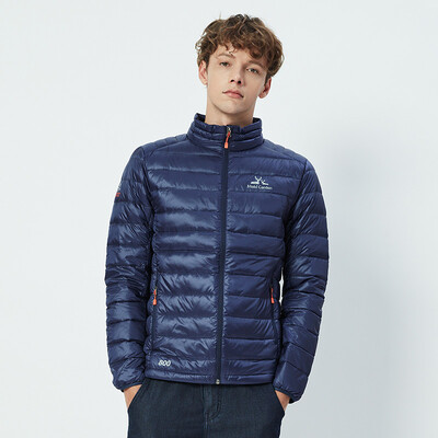 

MOBIGARDEN outdoor camping windproof&splash-proof ultra-thin 800 pontoon collar down jacket jacket men&women EMB1506001 800 Peng - gray blue male M 170