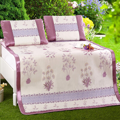 

Jiuzhou deer home textile mats ice mats three-piece double bed mats mats can be folded Liangxi lilac 1.8 meters bed