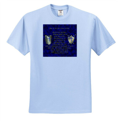 

777images Designs Shield Swords - T-Shirts - Adult Light-Blue-T-Shirt 3XL