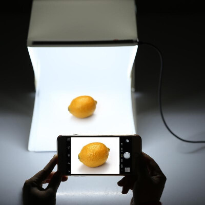 

Folding Foldable Portable Mini Photography LED Lightbox Studio for iPhone Samsang LG HTC Smartphone Digital or DSLR Camera