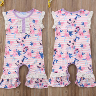 

Newborn Baby Girl Sleeveless Romper Bodysuit Playsuit Jumpsuit Clothes Outfit AU