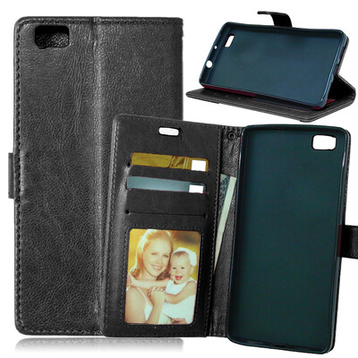 

MOONCASE Чехол для Huawei Ascend P8 Lite Фолио слот Флип кожаный бумажник карты и складной подставкой Feature Чехол Обложка