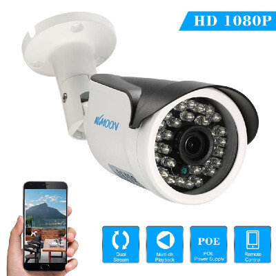 

KKmoon 1080P HD POE IP Camera 20MP 36mm 128" CMOS P2P Onvif 30PCS IR Lamps Night View IR-CUT Motion Detection Waterproof Phon