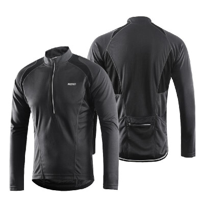 

Arsuxeo Mens Long Sleeve Cycling Jersey Lightweight Breathable Quick Dry Bike Riding Shirt