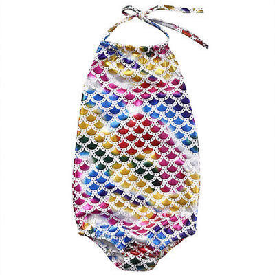 

Girls Kid One Piece Mermaid Bikini Swimsuit Swimwear Bathers Swimmers Size 2-7