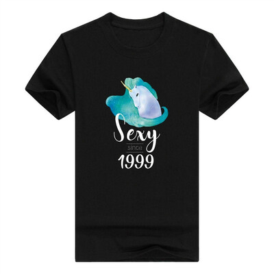 

19th Birthday Gift Unicorn Tshirt Sexy Since 1999 Tee