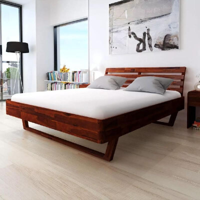 

Bed Frame Solid Acacia Wood King Size