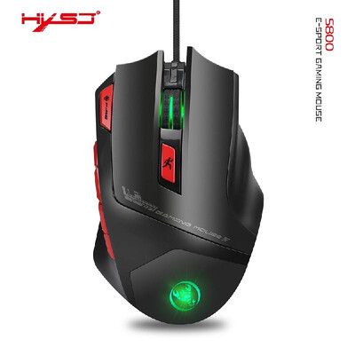 

HXSJ S800 High Performance Gaming Mouse Professional RGB Mechanical Mouse Adjustable Wrist Support for Windows XP Win 7 Win 8 iOS