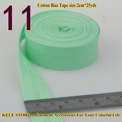 

Cotton bias tape bias binding fold tape size 20mm2cm 34" 25yds various color solid color DIY handmade sewing material