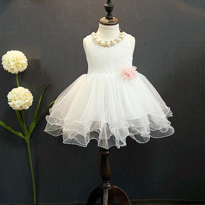 

Princess Kids Girls Dress Lace Flower Party Gown Formal Dresses Tulle Tutu Dress