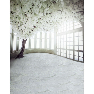 

Pear Flower Room Photo Backdrop 57FT Vinyl Fabric Cloth Digital Printing Birthday Photo Background s-2316