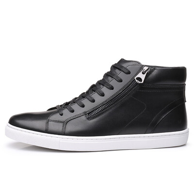 

Mens Lace Casual Leather Zipper Ankle Boots