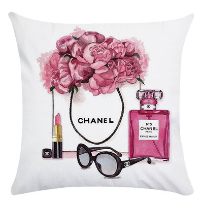 

Hand painted flowers&perfume cushion cover throw pillow cover Decorative Pillowcase