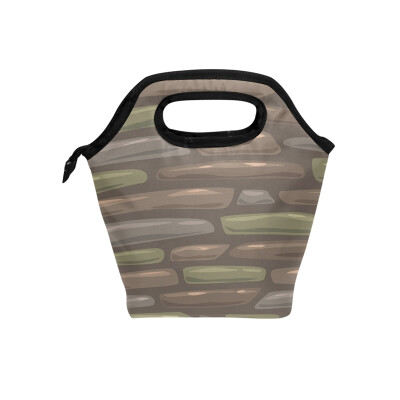 

Lunch Bag Tote Bag Pebbles Travel Picnic Organizer Lunch Holder Handbags Lunch Bag Box for Office
