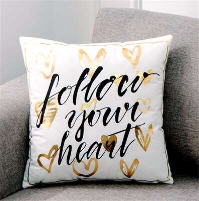 

Nordic Design Geometric Pattern Bronzing Gold Cushion Decorative Pillow Home Decor Sofa Throw Pillow