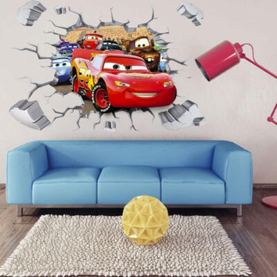 

3D Cars Lightning McQueen Mater Wall Sticker Decal Kids Room Mural Nursery Decor
