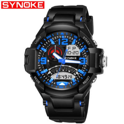 

Mann-wasserdichte Sport-Armee-Alarm-Datum-analoge Digital-LED Armbanduhr